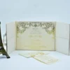 Ivory Satin Wedding Invitation Folio with Custom Monogram (2)