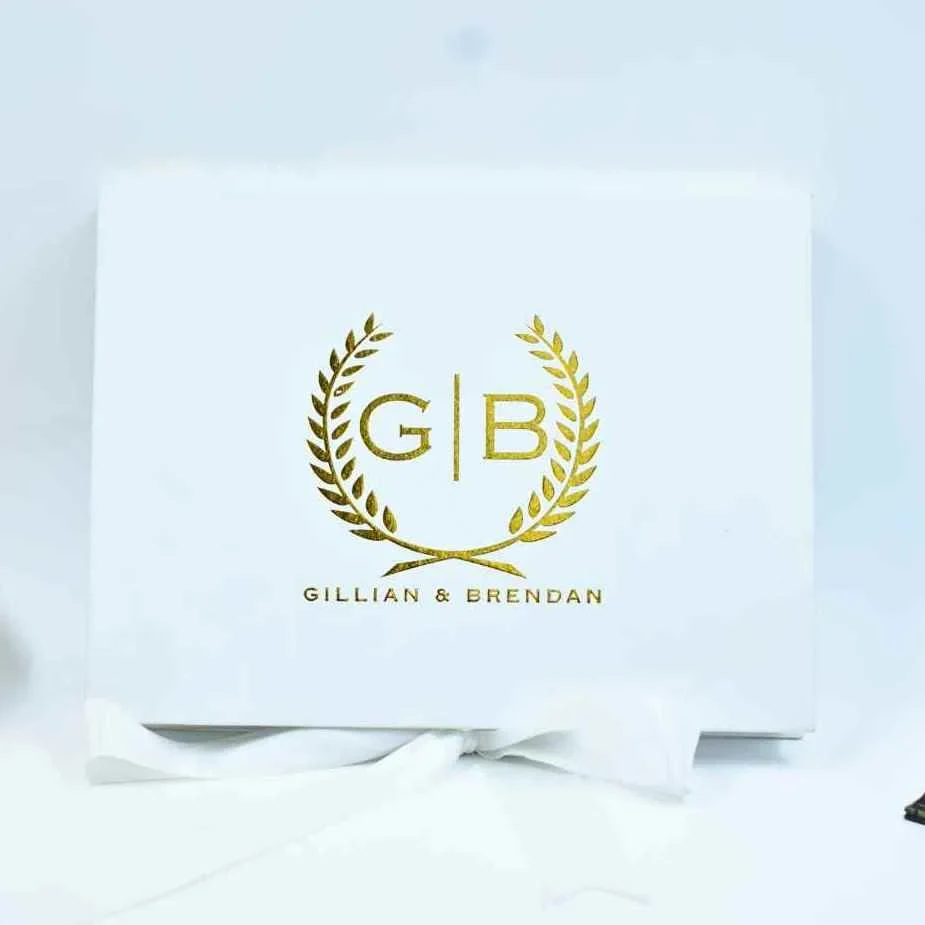 Beautiful White Wedding Invitation Box With Chocolate Tray
