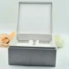 Custom Gift Packaging Box in White Denim with Your Embroidered Logo (2)
