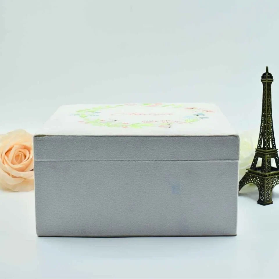 Custom Gift Packaging Box in White Denim with Your Embroidered Logo (5)