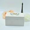 Embroidered Custom Gift Packaging Box in White Denim (1)