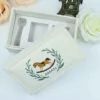 Embroidered Custom Gift Packaging Box in White Denim (2)