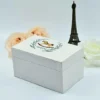 Embroidered Custom Gift Packaging Box in White Denim (4)