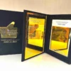 Custom Luxury Velvet Award Box with Gold Mirror Acrylic Plaque • Employee Excellence Awards for Corporate Gala (7)