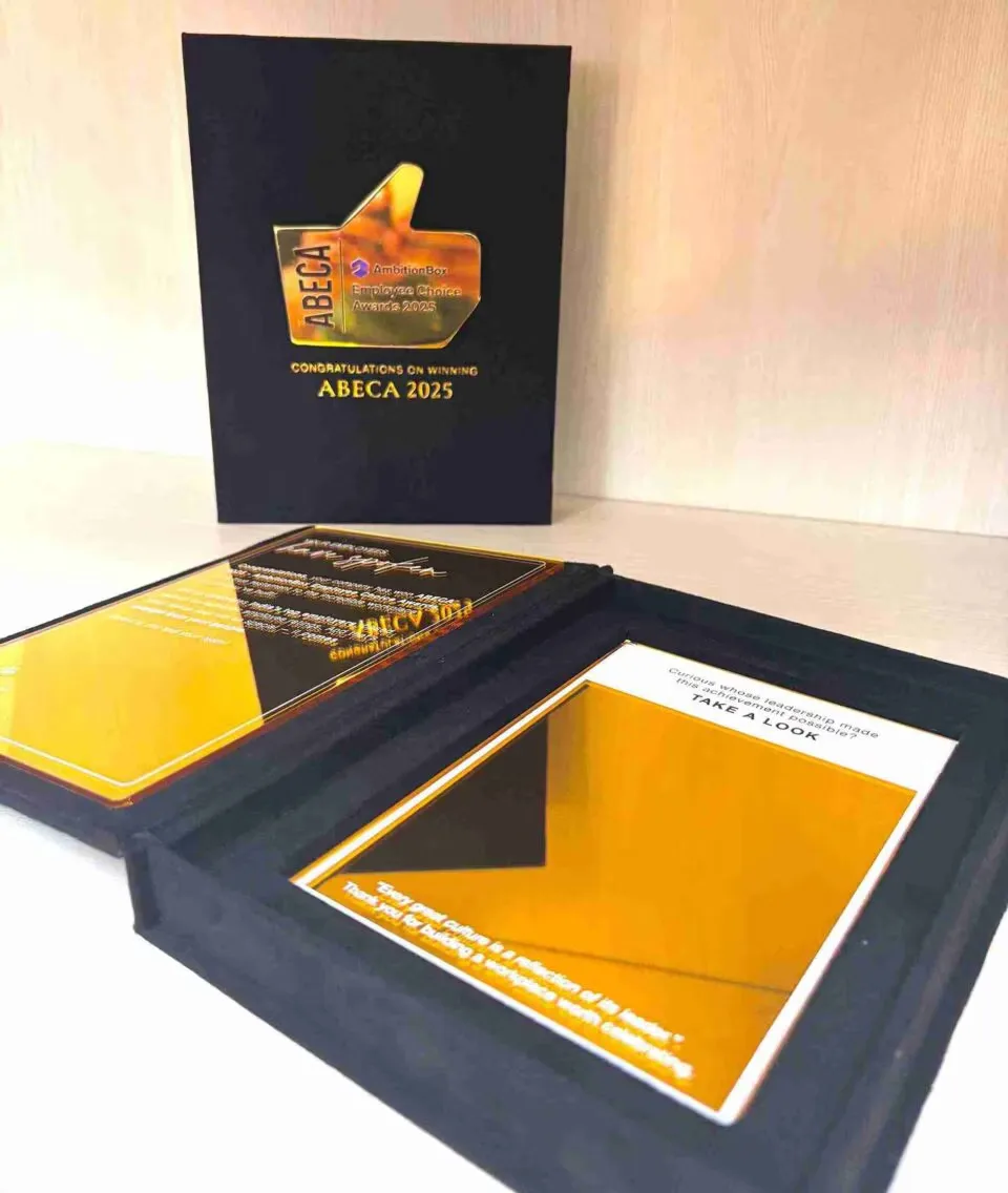 Custom Luxury Velvet Award Box with Gold Mirror Acrylic Plaque • Employee Excellence Awards for Corporate Gala (9)