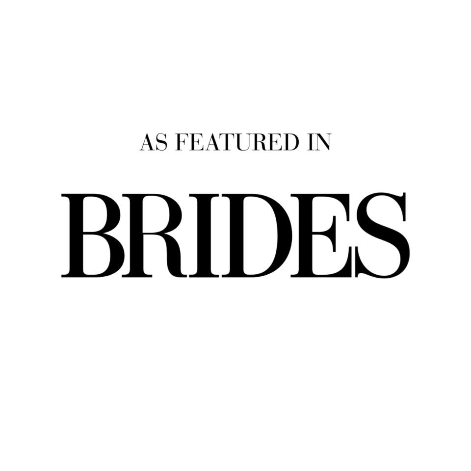 The logo says as featured in Brides.com website