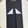 Flat-pack foldable rigid box design for luxury packaging storage.