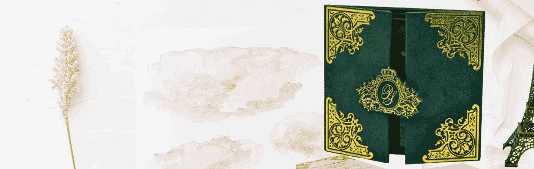 Custom Velvet Wedding Invitations_