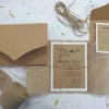 Rustic Burlap Wedding Invitation Suite
