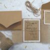 Rustic Burlap Wedding Invitation Suite