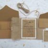 Rustic Burlap Wedding Invitation Suite