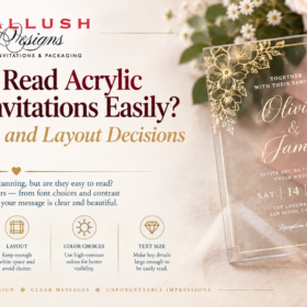 Can Guests Read Acrylic Wedding Invitations Easily? Font, Contrast, and Layout Decisions That Matter