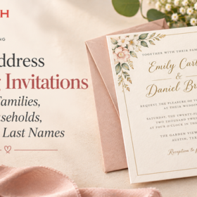 How to Address Wedding Invitations for Blended Families, Multiple Households, and Different Last Names
